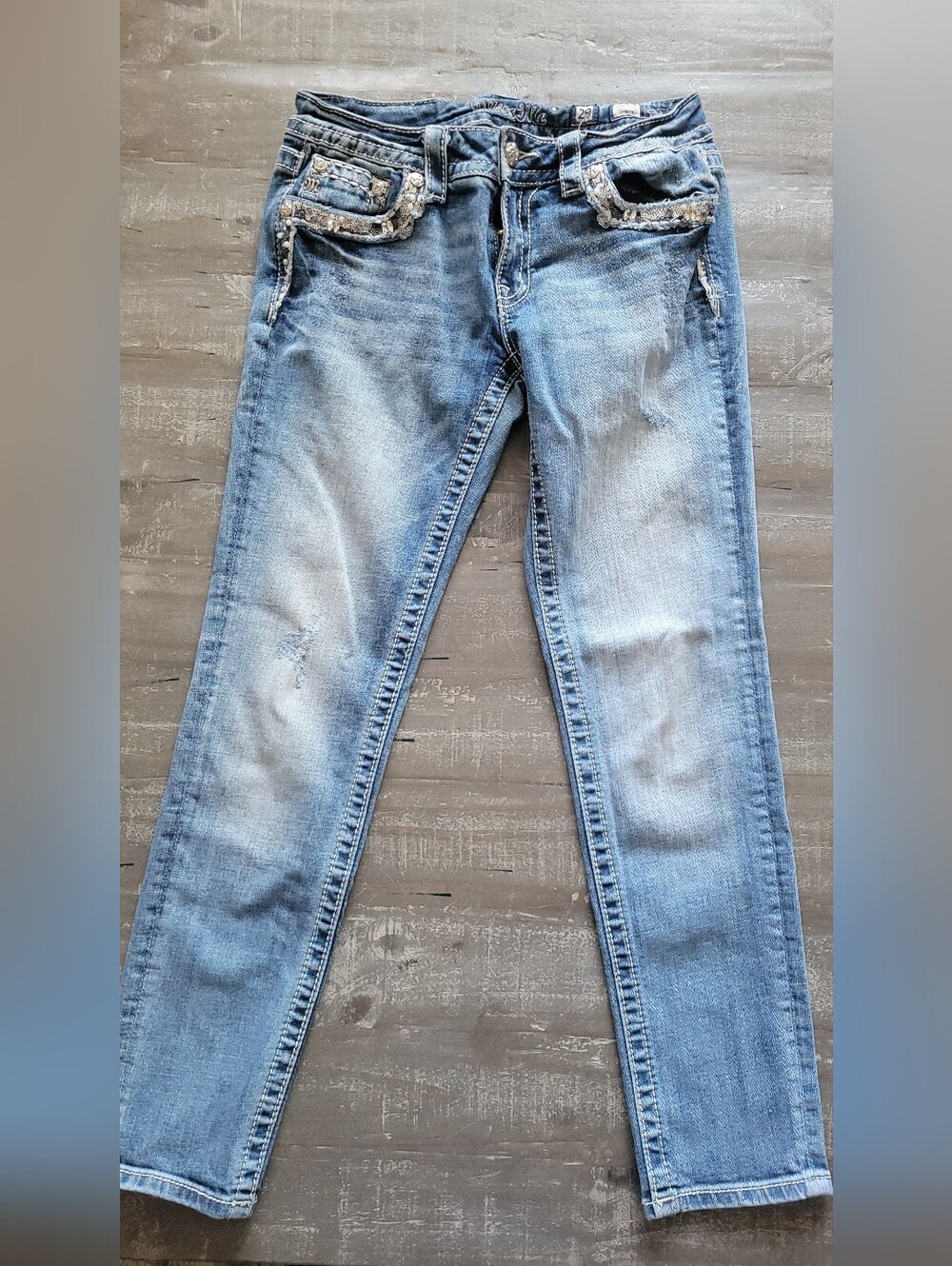 Miss Me Distressed Skinny Jeans Size 29